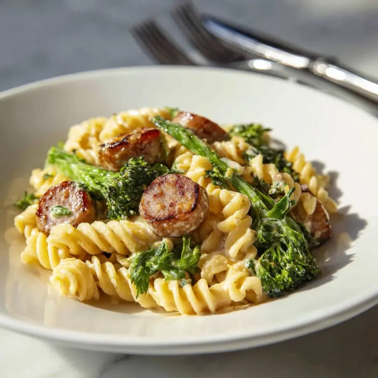One-Pot Cheesy Smoked Sausage and Broccoli Pasta Recipe