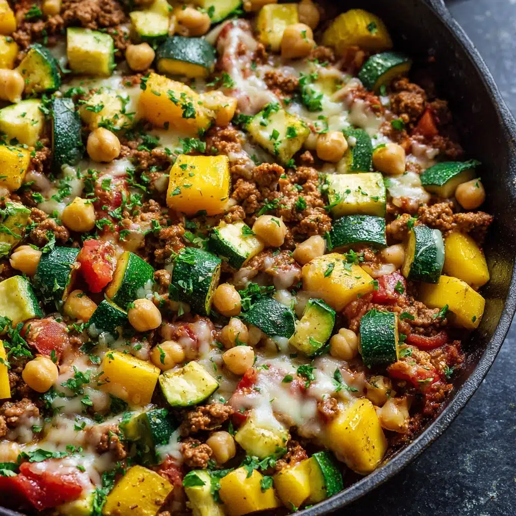 Ground Turkey Zucchini Chickpea Skillet Recipe - Recipe Image