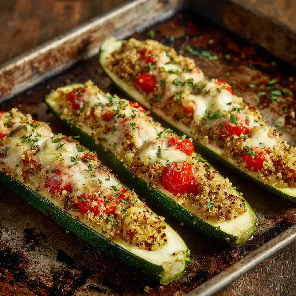 Bruschetta Quinoa Zucchini Boats Recipe - Recipe Image