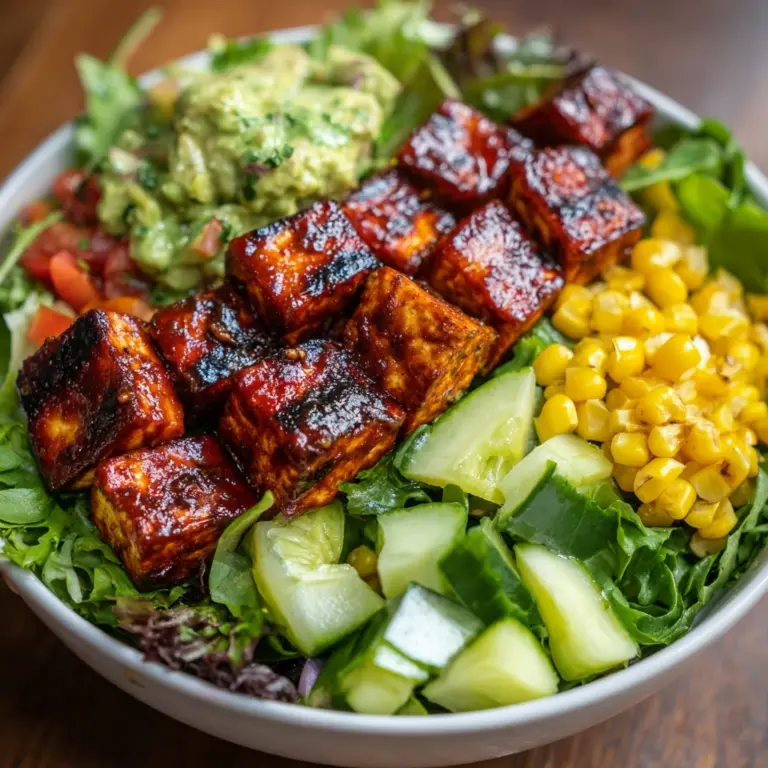 BBQ Chicken Skewer Salad Recipe