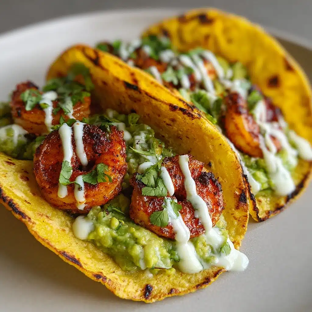 Spicy Shrimp Tacos with Garlic Cilantro Lime Slaw Recipe - Recipe Image