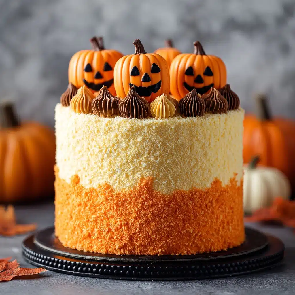 Stenciled Halloween Sprinkle Cake Recipe - Recipe Image