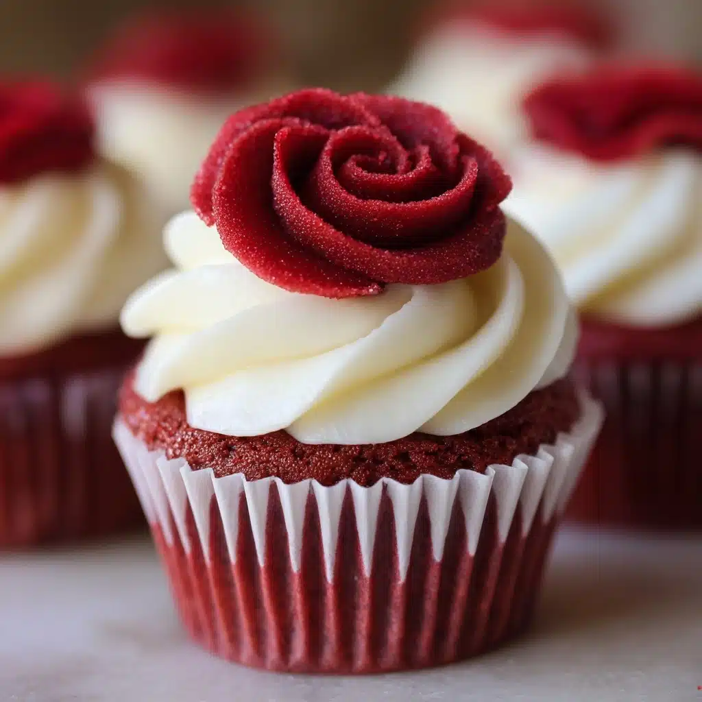 Rose Red Velvet Cupcakes Recipe - Recipe Image