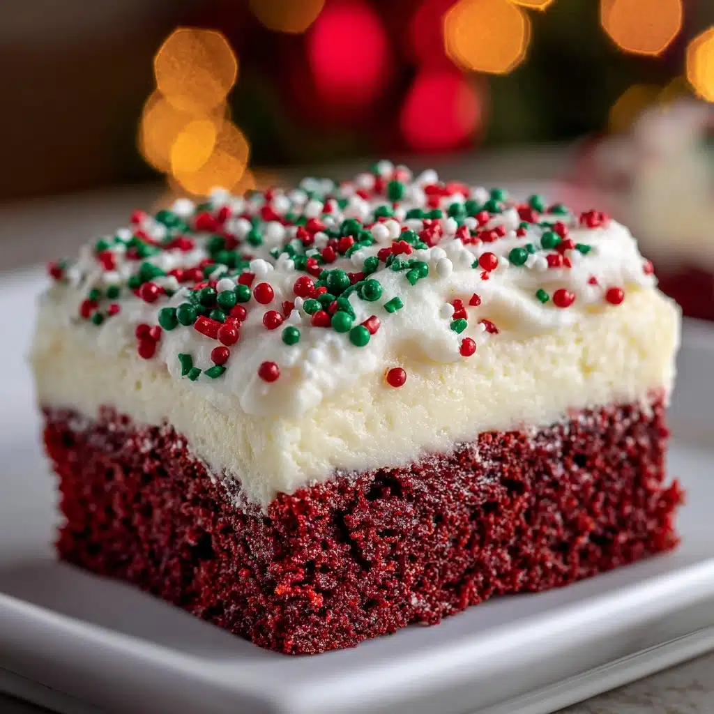 Christmas Red Velvet Poke Cake Recipe - Recipe Image