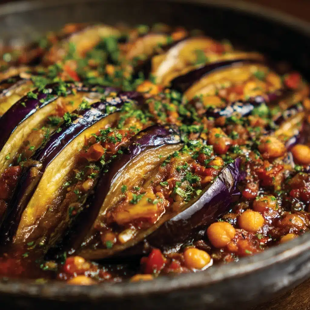 Calabrian Chili Butter Eggplant with Crispy Chickpeas: An Incredible Ultimate Recipe - Recipe Image