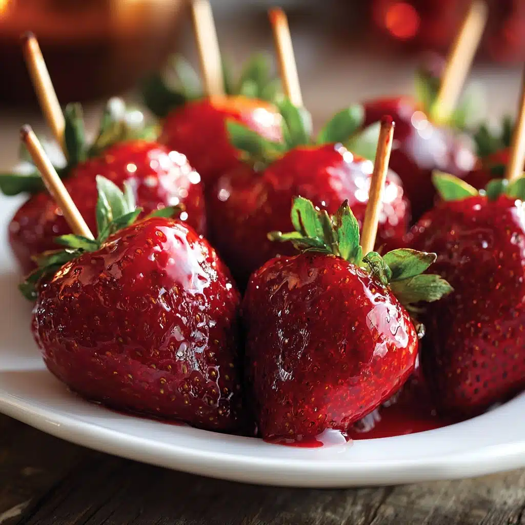 Candy Fruit Skewers: Crunchy, Sweet Strawberry Delight Recipe - Recipe Image