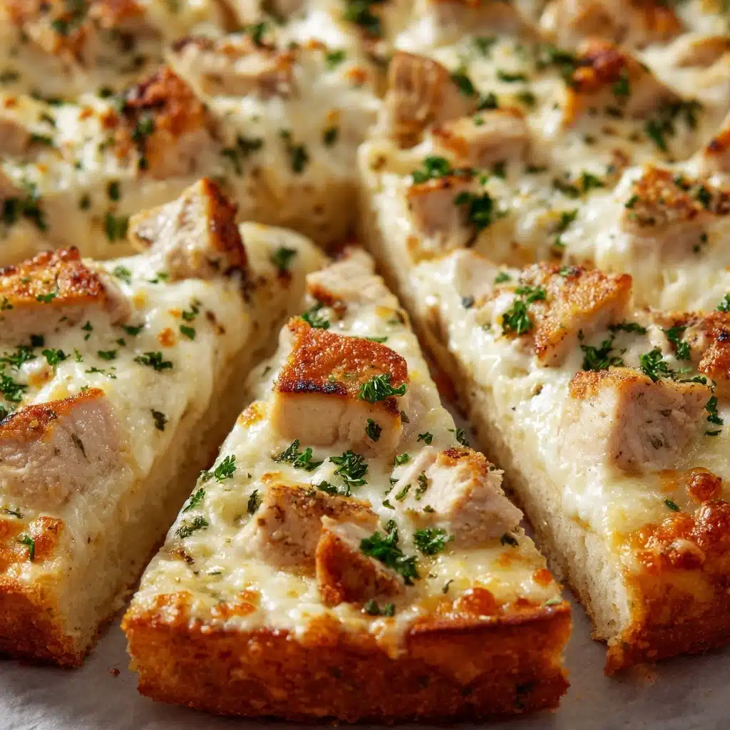 Roasted Garlic Chicken and Herb Pizza Recipe