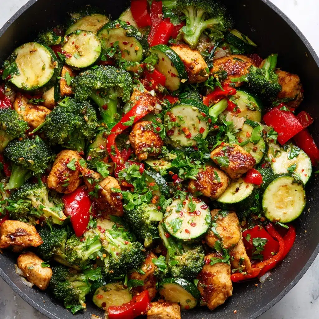 One Pot Chicken and Vegetables Skillet Recipe - Recipe Image