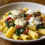 One Pot Lemony Pasta with Sausage, Broccoli Rabe, and Burrata: An Amazing Ultimate Recipe