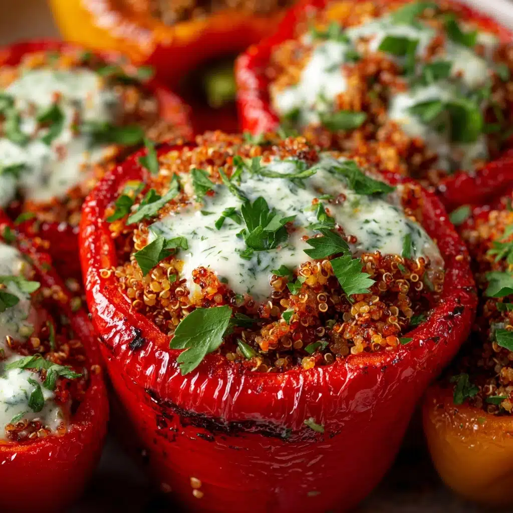 Greek Stuffed Peppers with Tzatziki Sauce Recipe - Recipe Image