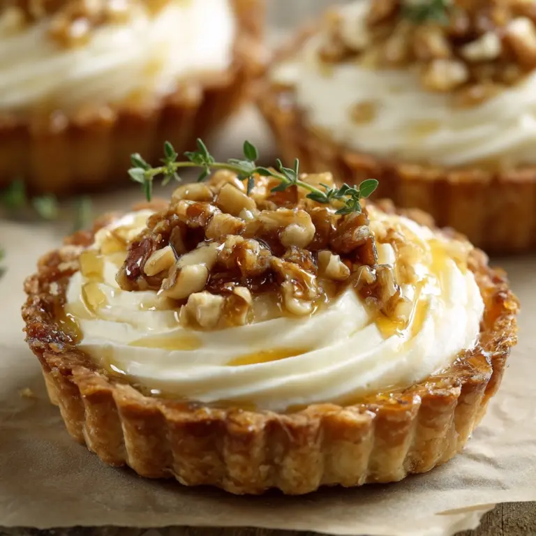 Goat Cheese and Walnut Tarts Recipe