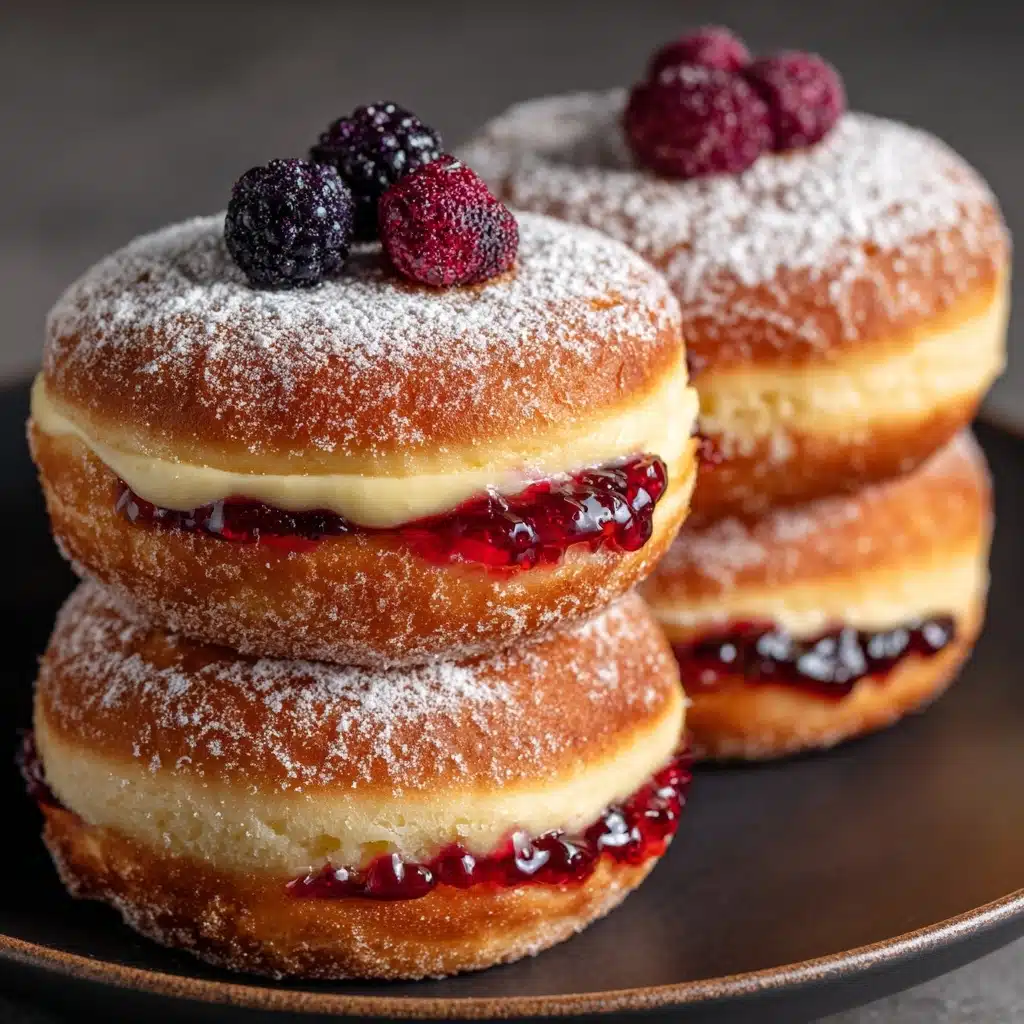 Summer Fruit Cheesecake Stuffed Brioche Doughnuts Recipe - Recipe Image