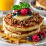 Brown Sugar & Cinnamon Streusel Pancakes Recipe