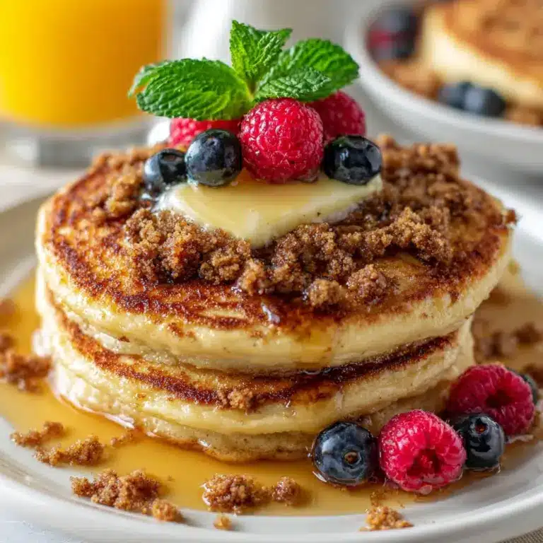 Brown Sugar & Cinnamon Streusel Pancakes Recipe