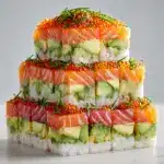 Spicy Salmon Sushi Stack Recipe