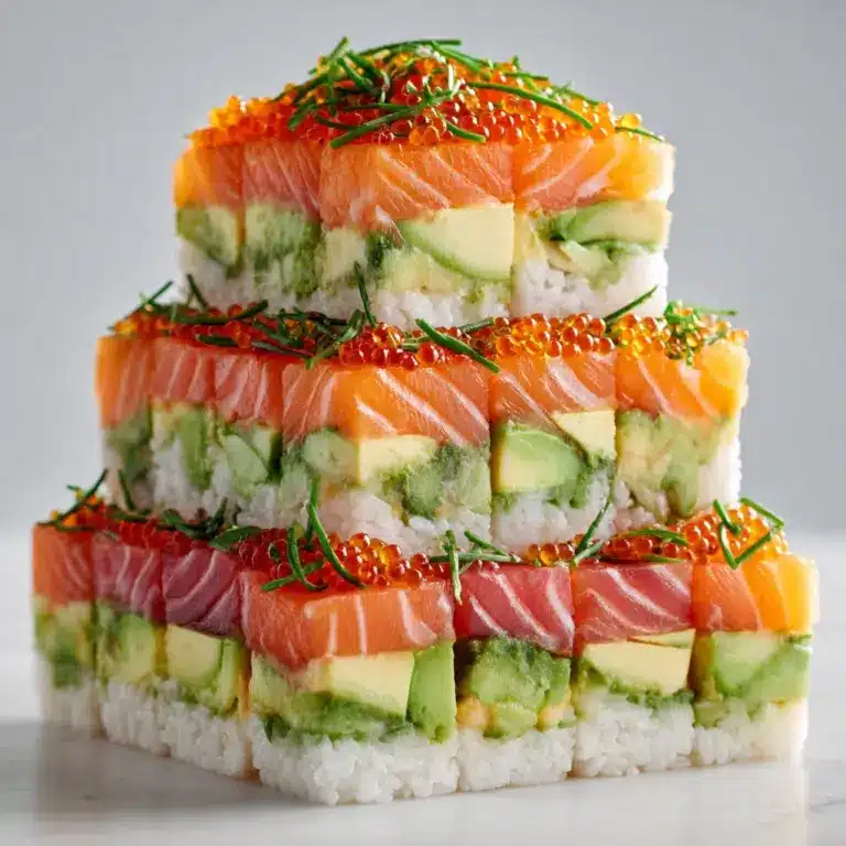 Spicy Salmon Sushi Stack Recipe