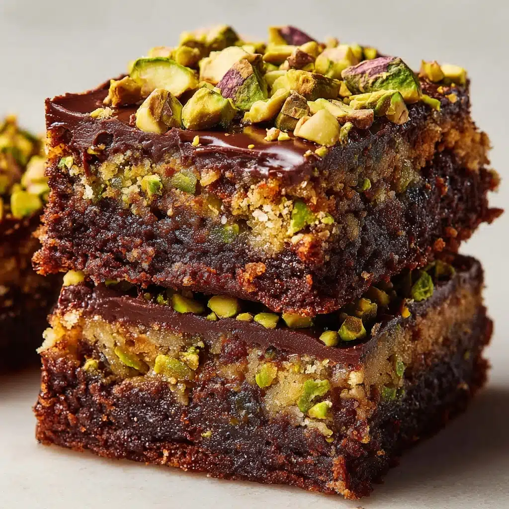 Pistachio Kunafa Brownies Recipe - Recipe Image