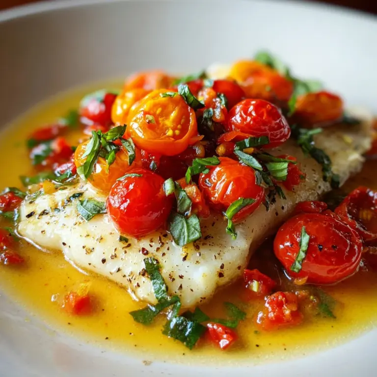 Pan-Seared Mediterranean Cod in Tomato Basil Sauce Recipe