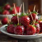 Candy Fruit Skewers: Crunchy, Sweet Strawberry Delight Recipe
