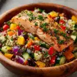 Greek Salmon Quinoa Salad Recipe