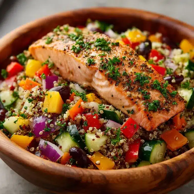 Greek Salmon Quinoa Salad Recipe