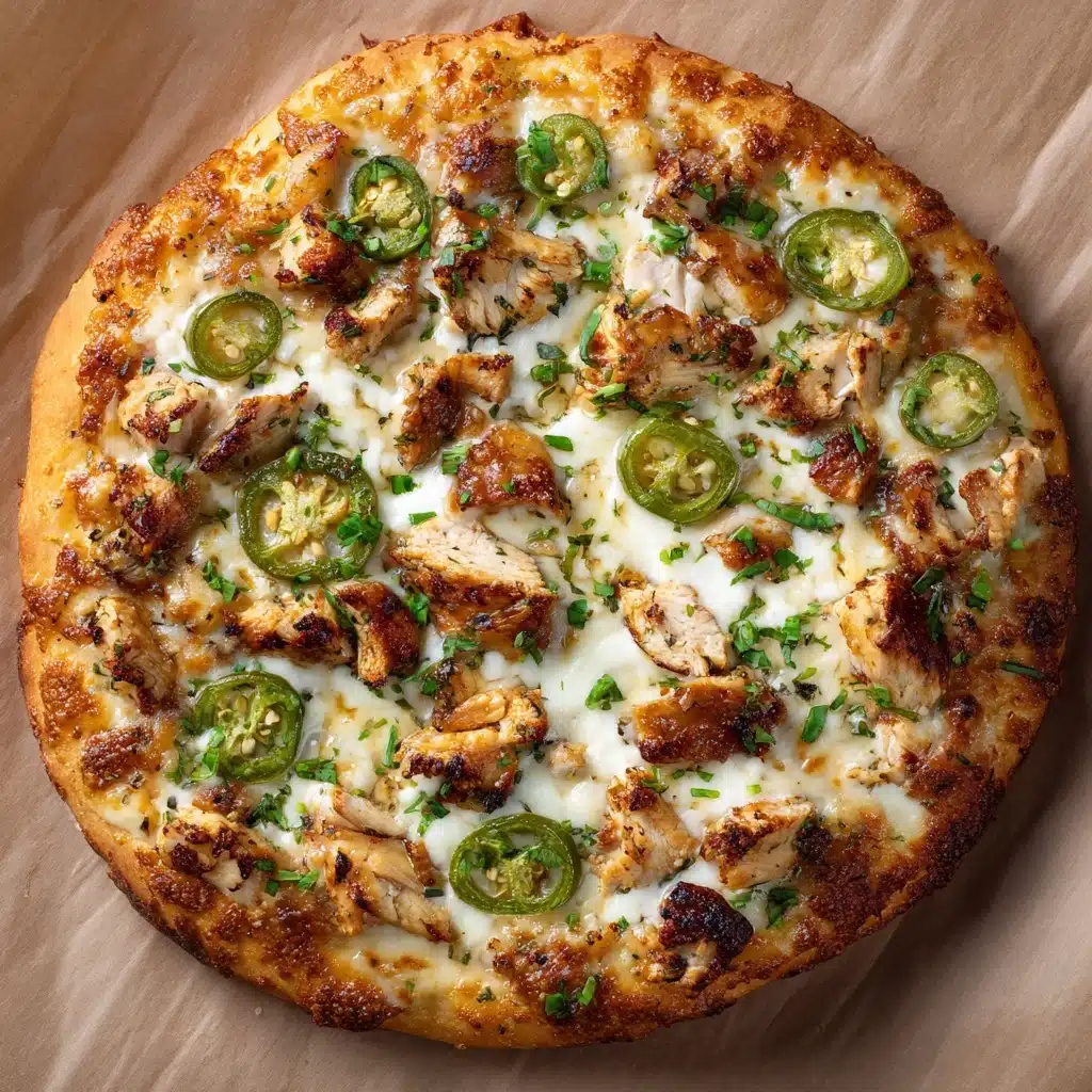 Spicy Chicken and Pickled Jalapeño Pizza Recipe - Recipe Image
