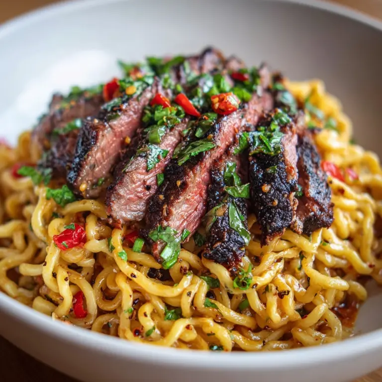 Sweet and Spicy Garlic Steak Pasta Recipe
