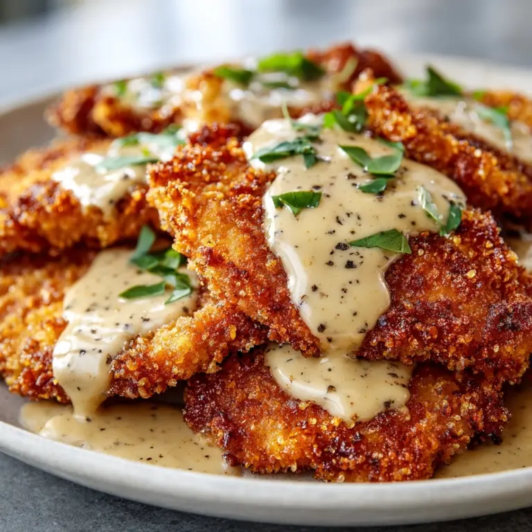 Crispy Parmesan Chicken with a Rich Garlic Sauce: An Incredible Dinner Essential Recipe