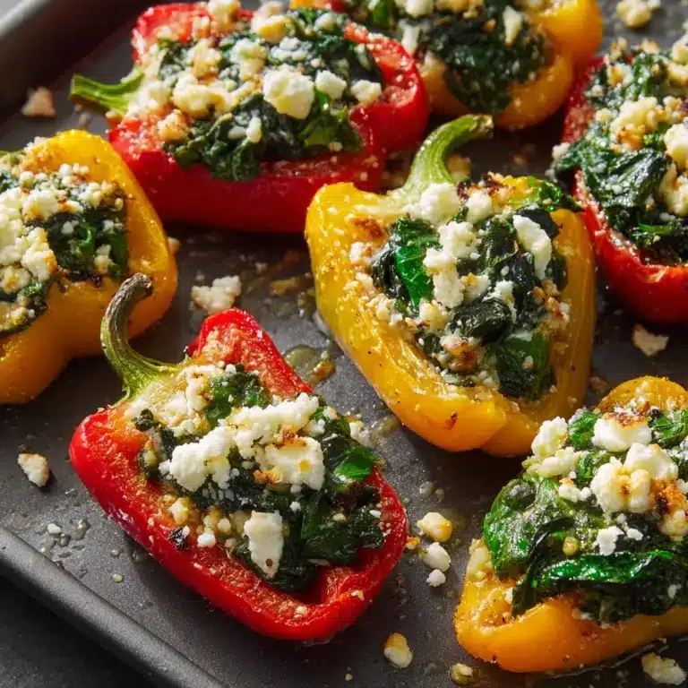 Spinach and Feta Stuffed Mini Peppers Recipe