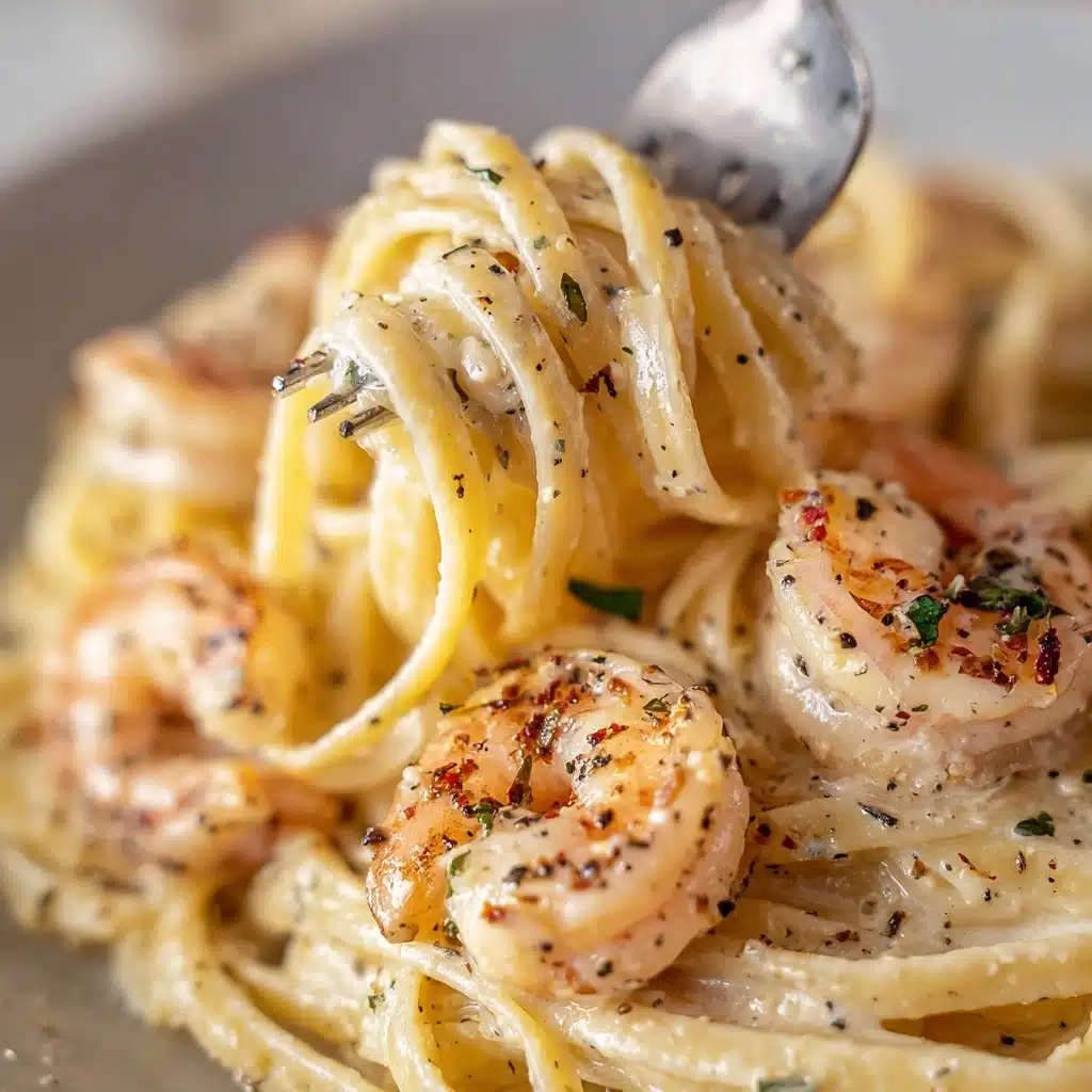 Creamy Alfredo Pasta with Salmon & Shrimp Recipe - Recipe Image