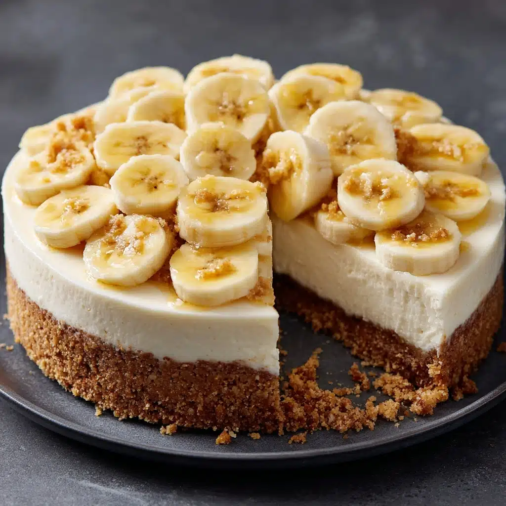Banana Cheesecake with Banana Cream Pie Topping Recipe - Recipe Image