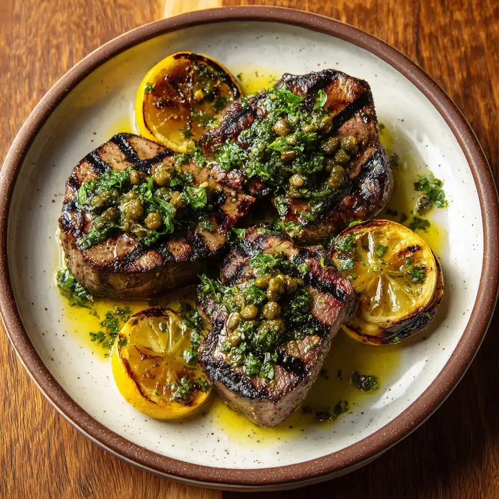 Seared Tuna Steaks with Lemon, Caper, and Parsley Butter Recipe