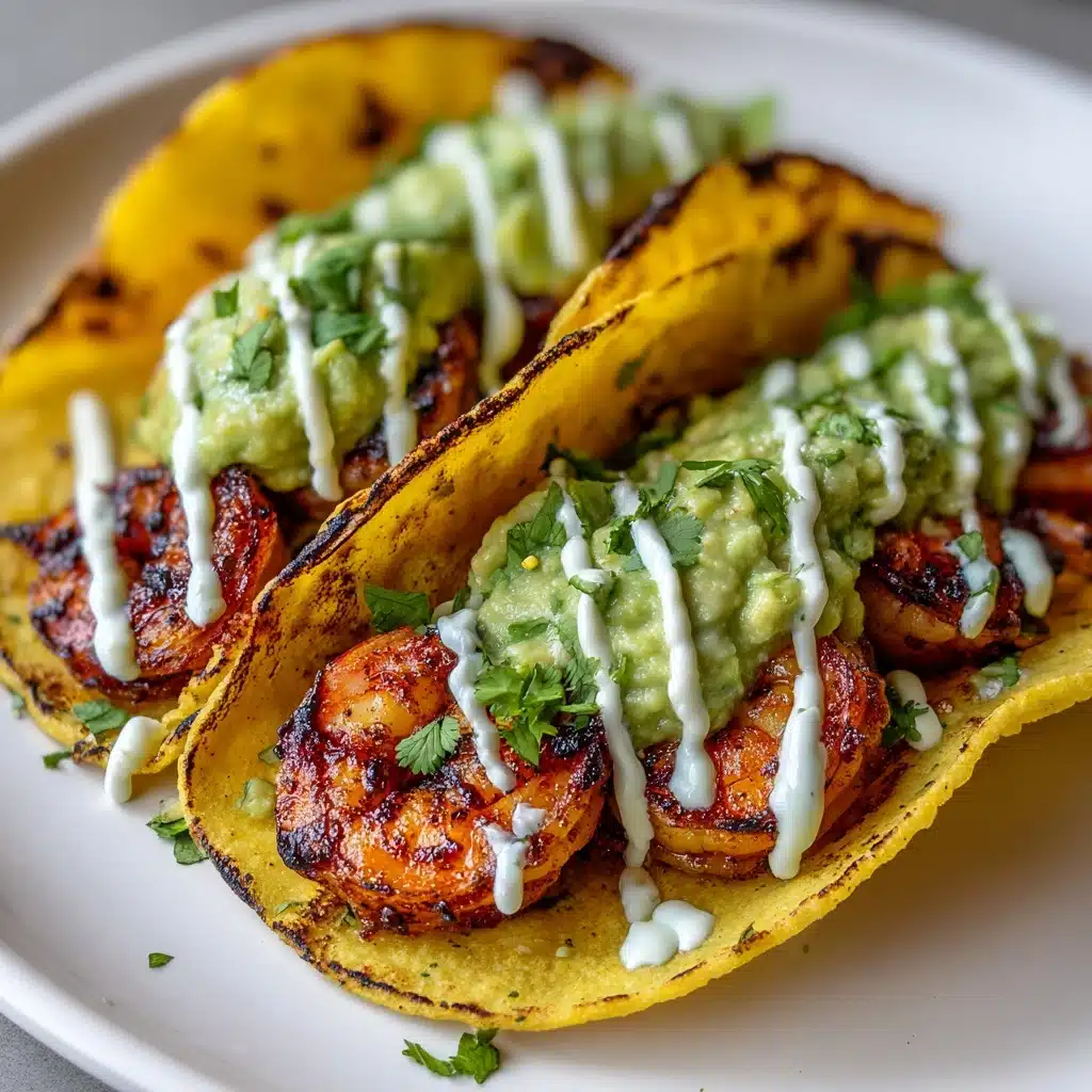 Spicy Shrimp Tacos with Garlic Cilantro Lime Slaw Recipe - Recipe Image