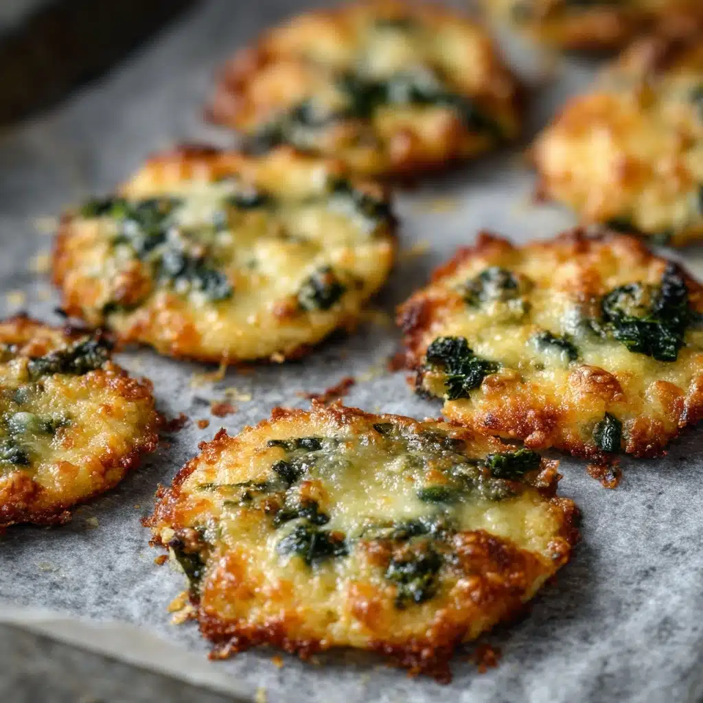 Spinach Dip Cheese Crisps Recipe - Recipe Image