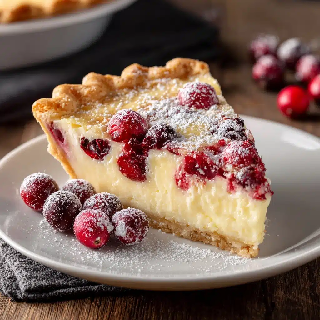Cranberry Custard Pie Recipe - Recipe Image