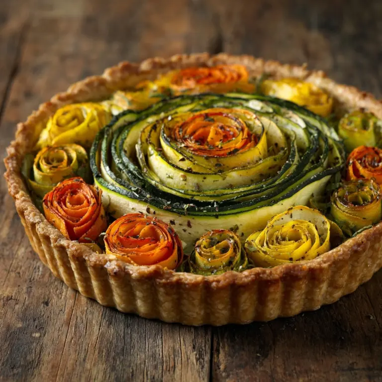 Vegetable Tart in Buttery Puff Pastry Recipe