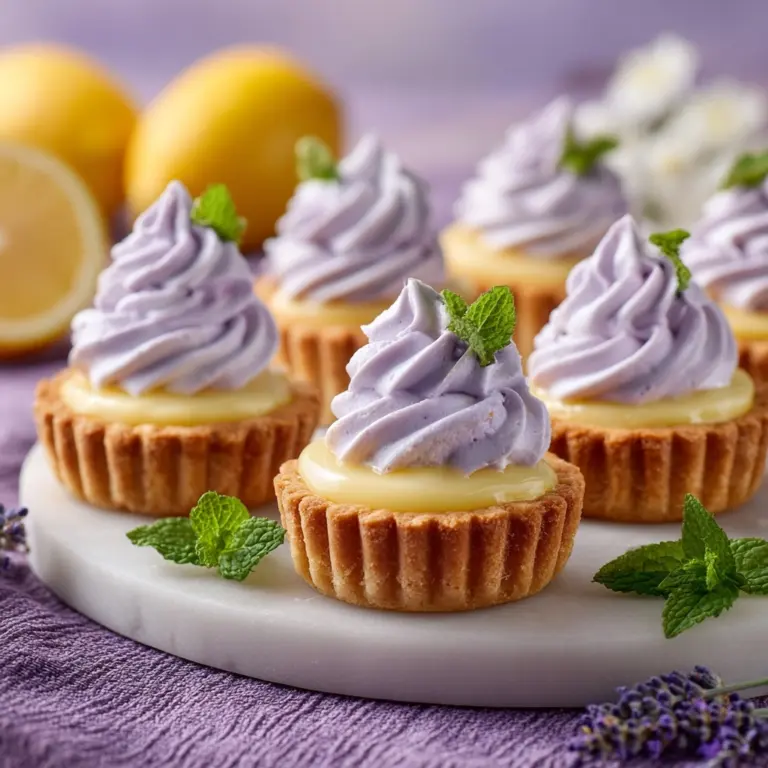 Mini Lemon Tart with Lilac Meringue Recipe