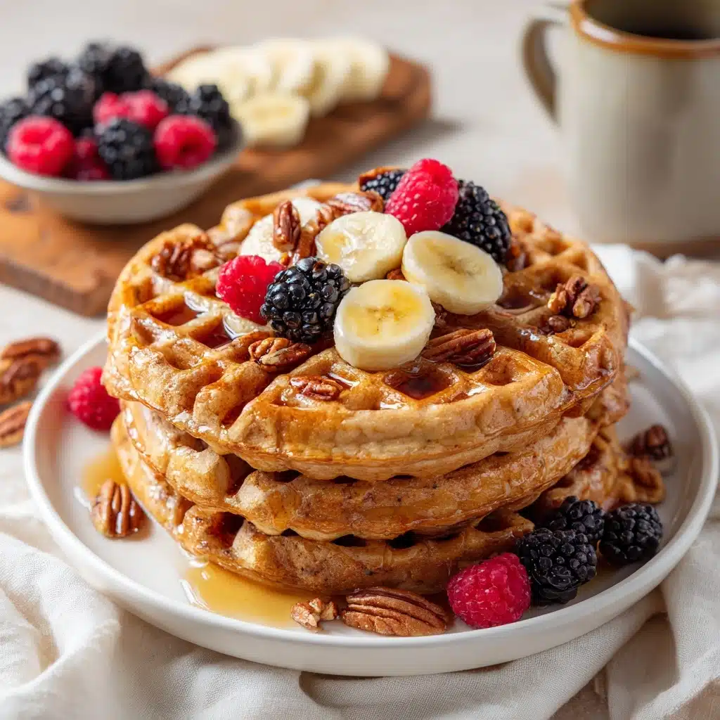 Healthy Flourless Banana Oat Waffles – Gluten-Free & Easy Recipe - Recipe Image