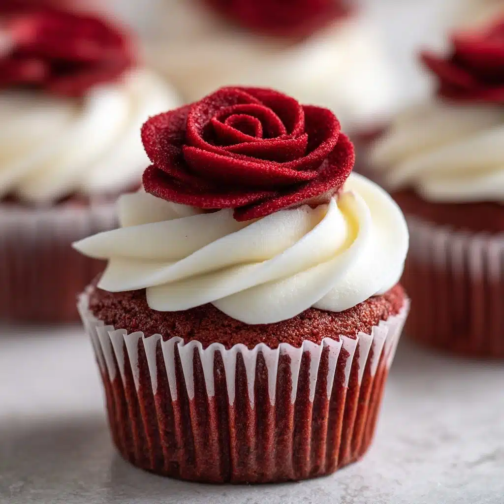 Rose Red Velvet Cupcakes Recipe