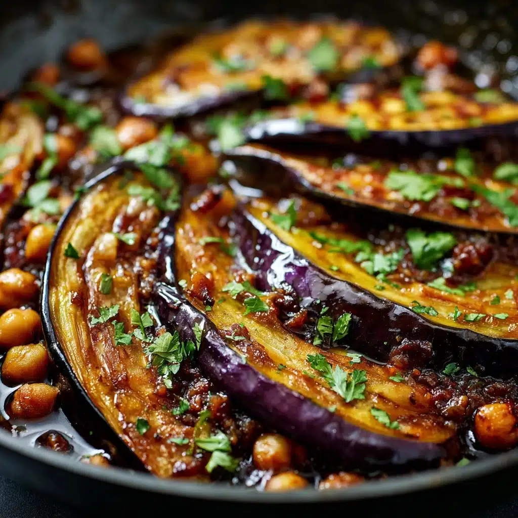 Calabrian Chili Butter Eggplant with Crispy Chickpeas: An Incredible Ultimate Recipe - Recipe Image