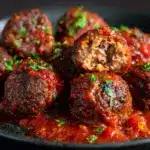 Ground Beef Meatballs in Rich Tomato Sauce Recipe