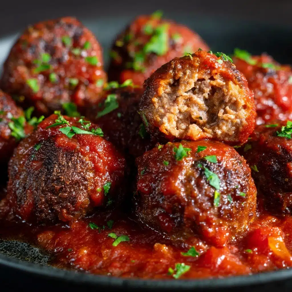 Ground Beef Meatballs in Rich Tomato Sauce Recipe - Recipe Image