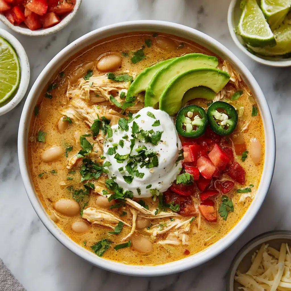Creamy Cajun White Chicken Chili Recipe - Recipe Image