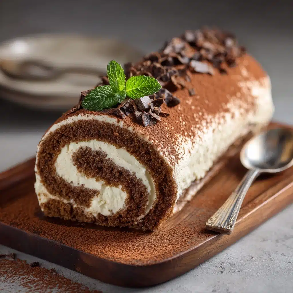 Tiramisu Swiss Roll Recipe - Recipe Image