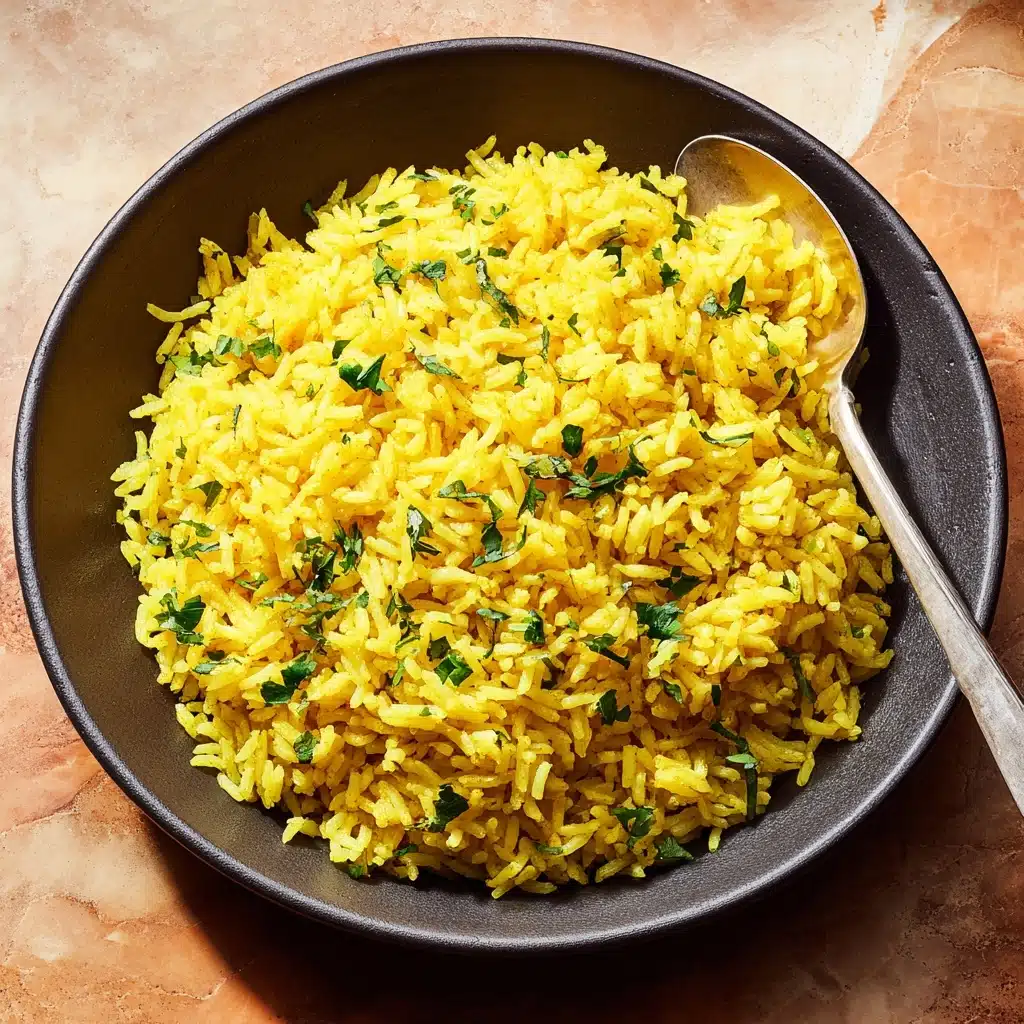 Garlic Turmeric Rice Recipe - Recipe Image