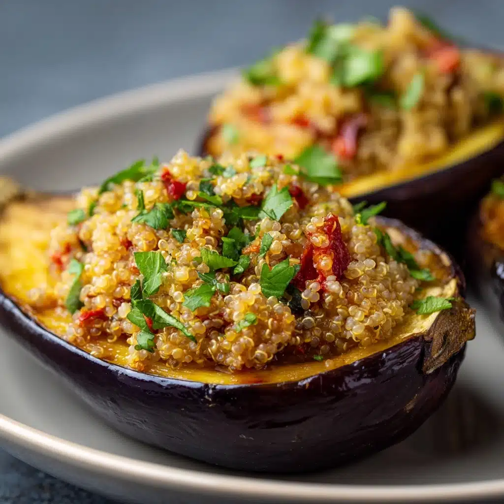 Healthy Quinoa-Stuffed Eggplant Recipe - Recipe Image