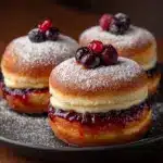 Summer Fruit Cheesecake Stuffed Brioche Doughnuts Recipe