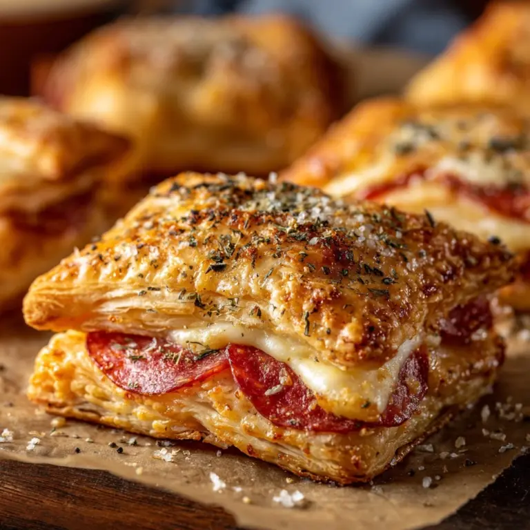 Easy Mozzarella Pepperoni Croissant Rolls Recipe