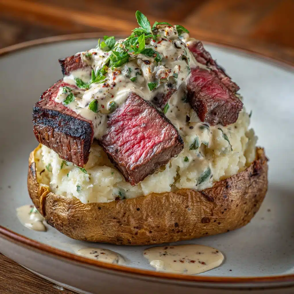 Loaded Baked Potato with Steak Bites Recipe - Recipe Image