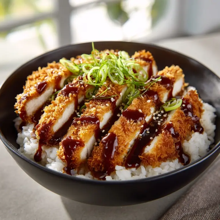 Delicious Japanese Katsu Bowls with Tonkatsu Sauce Recipe